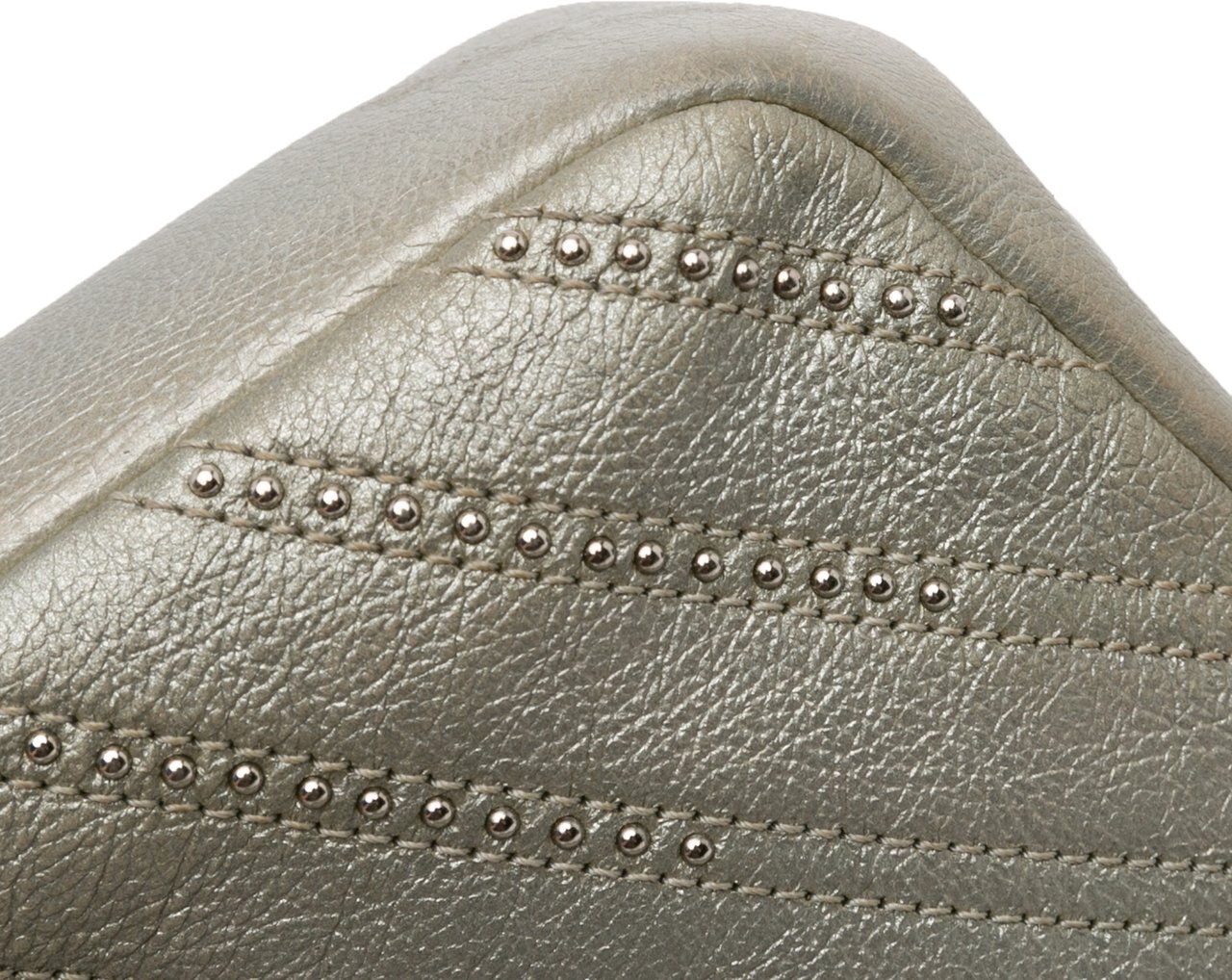 Chanel Medium Chevron Calfskin Stud Wars Flap Zilver