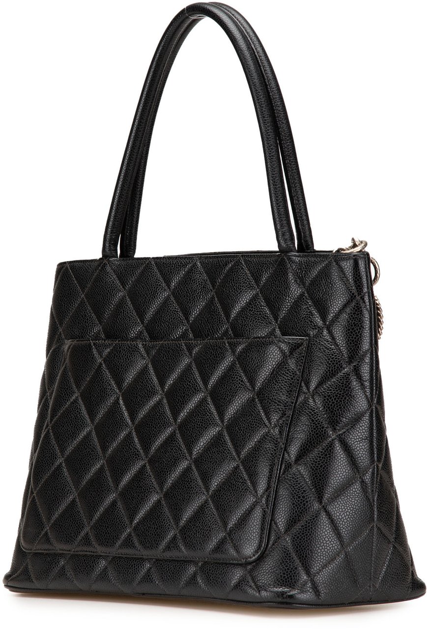Chanel Caviar Medallion Tote Zwart