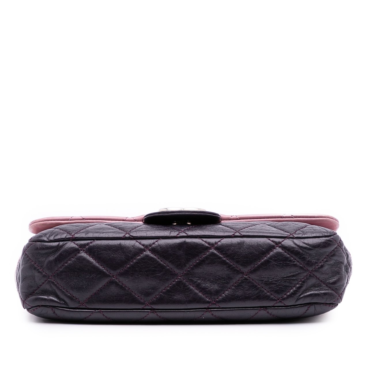 Chanel Medium Bicolor Lambskin and Calfskin CC Chain Flap Roze