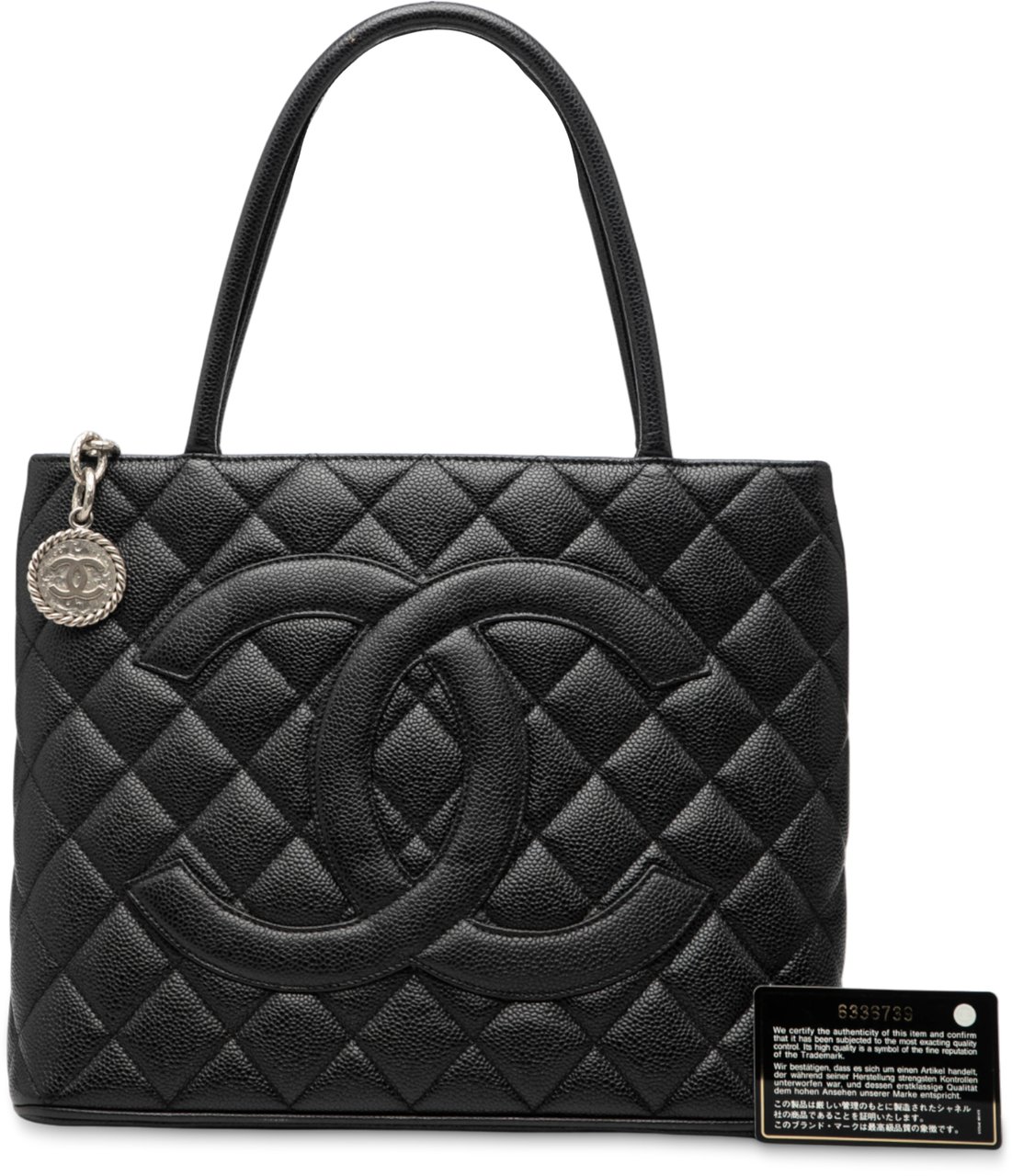 Chanel Caviar Medallion Tote Zwart
