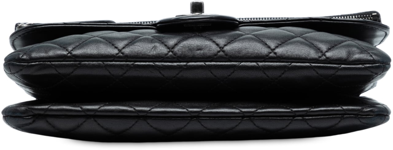 Chanel Paris-Salzburg Lambskin Zip Multi Flap Zwart