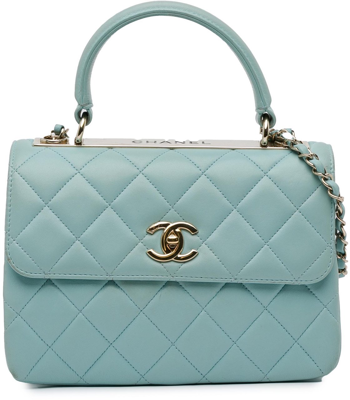 Chanel Small Quilted Lambskin Trendy CC Flap Blauw
