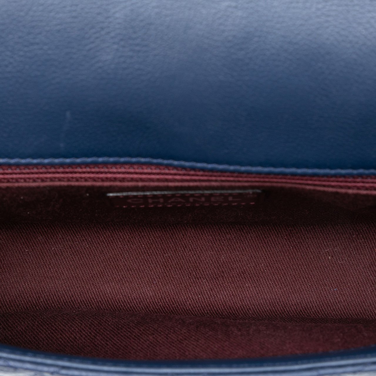 Chanel Small Quilted Iridescent Calfskin and Caviar Daily Carry Flap Blauw