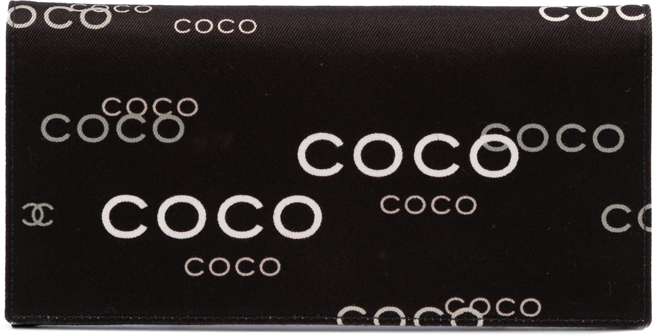 Chanel Denim Coco Flap Wallet Zwart