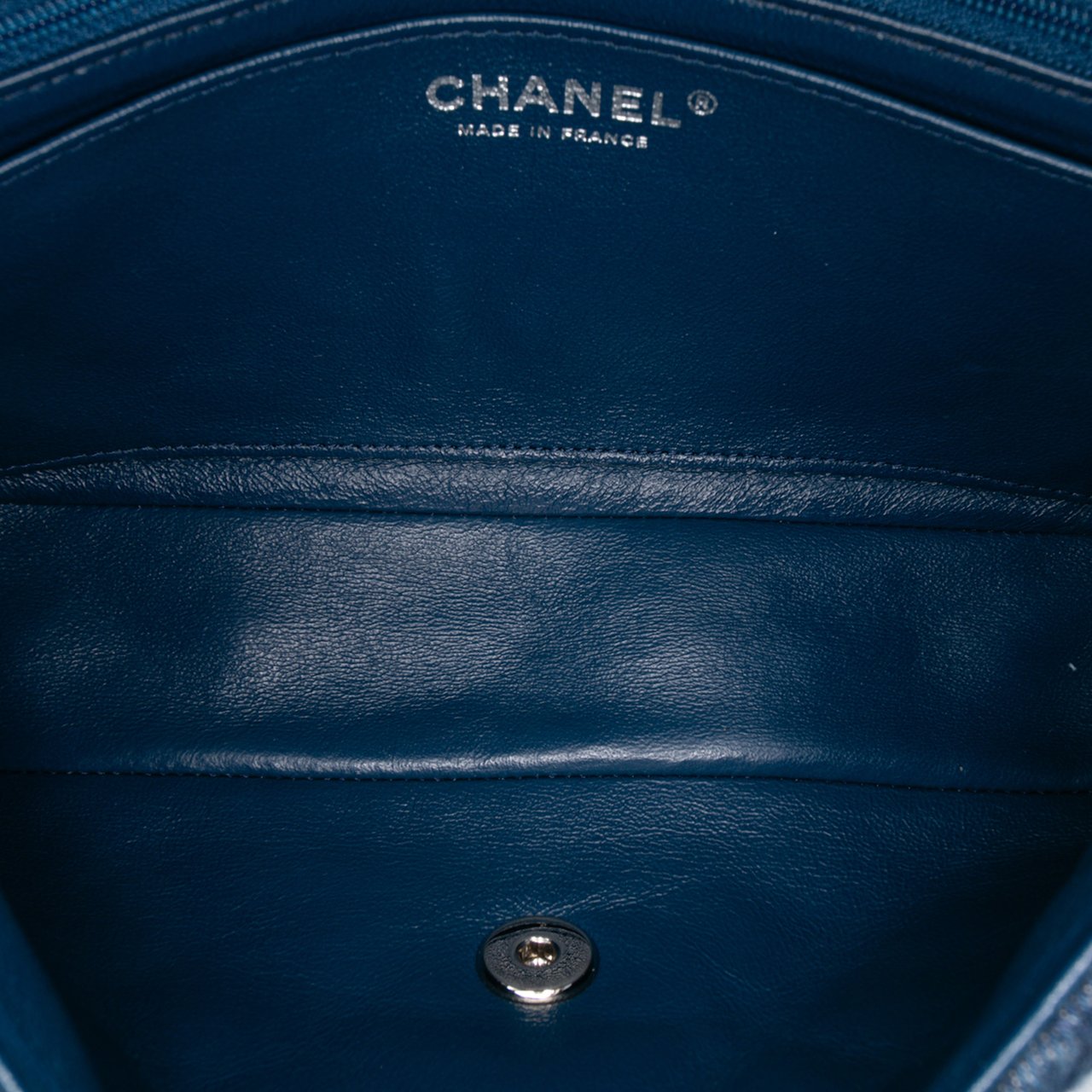 Chanel Quilted Denim Classic Single Flap Blauw