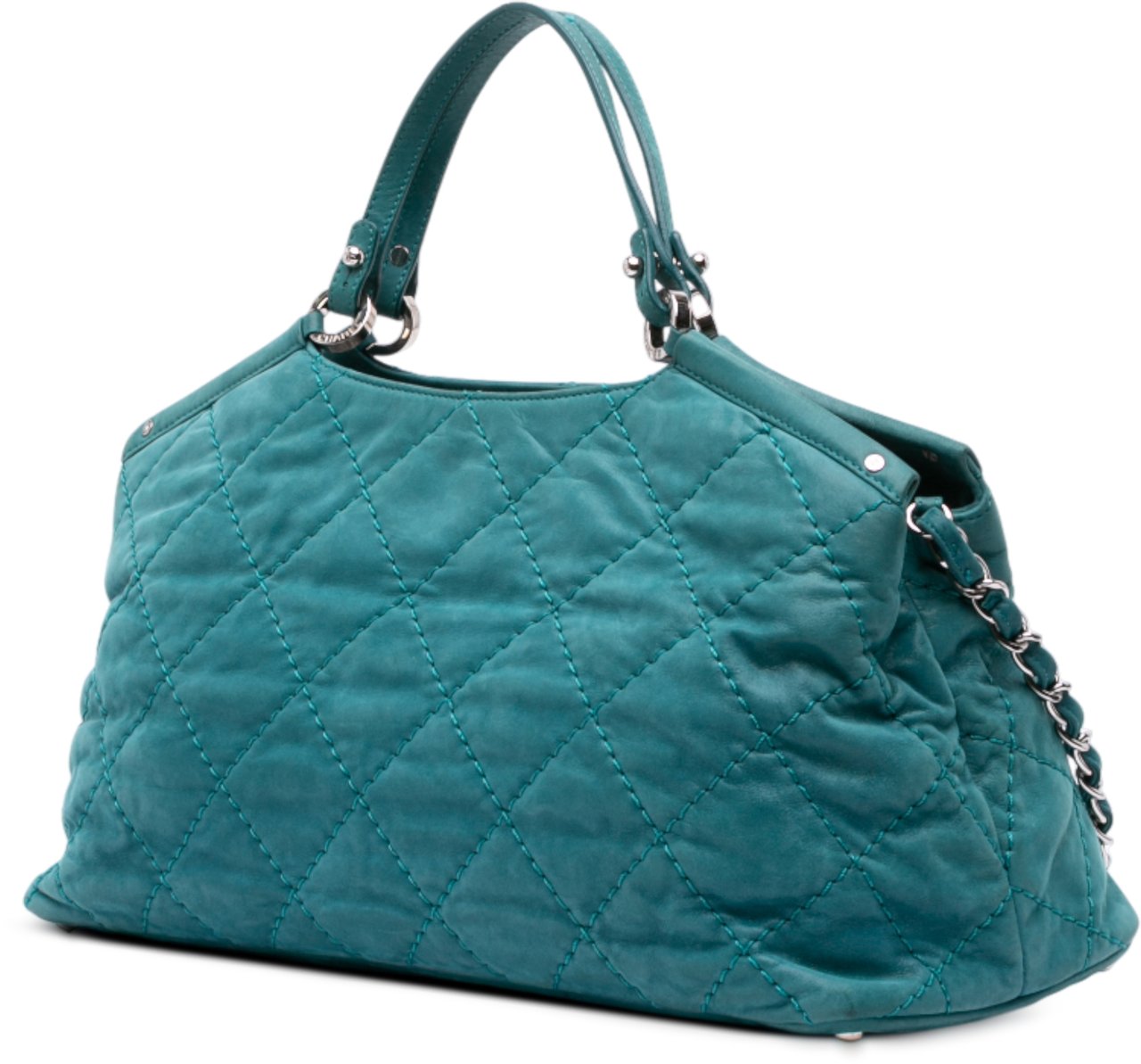 Chanel Small Iridescent Calfskin Sea Hit Tote Blauw