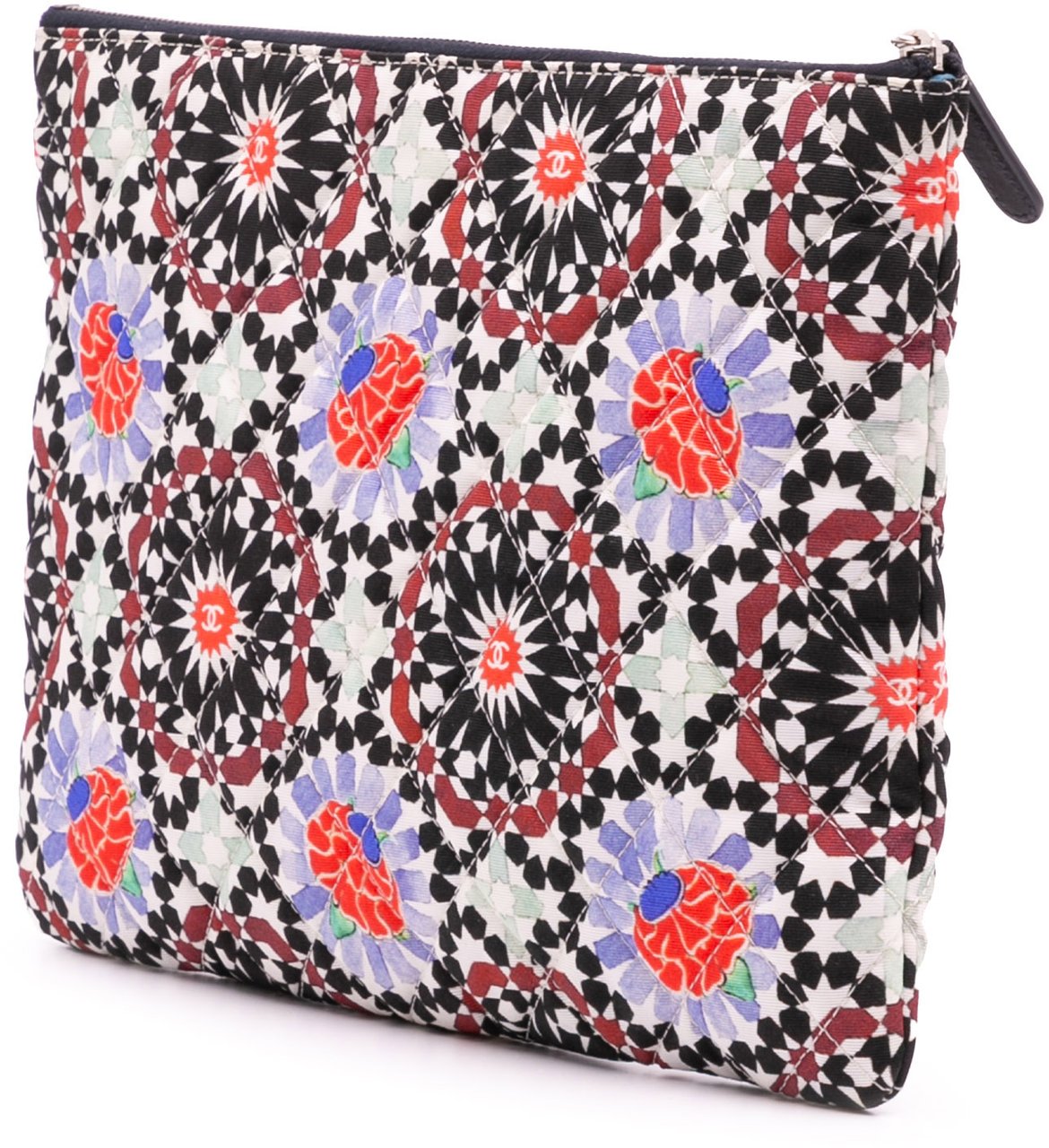 Chanel Paris Dubai Medium Printed Canvas Cosmetic Case Wit
