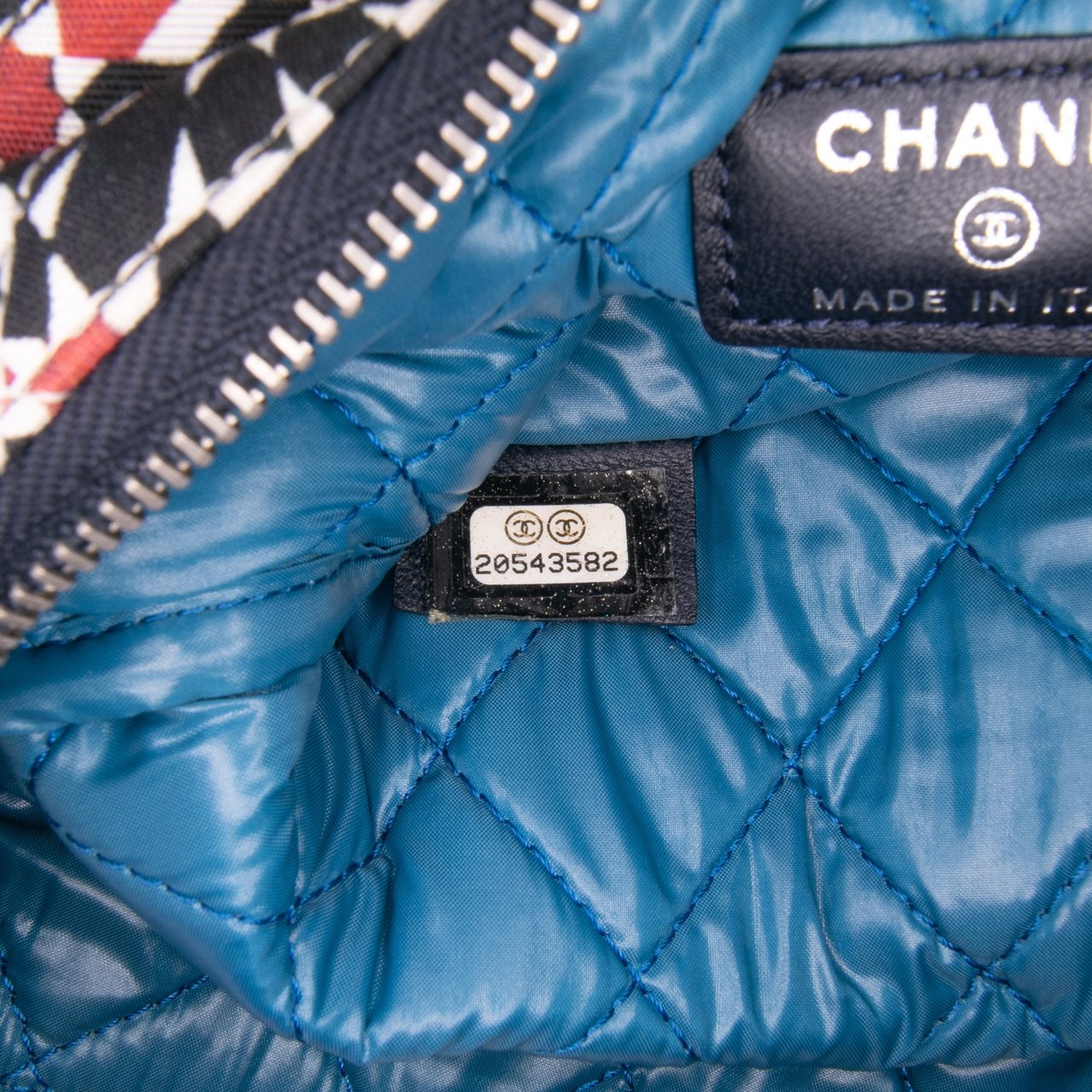 Chanel Paris Dubai Medium Printed Canvas Cosmetic Case Wit