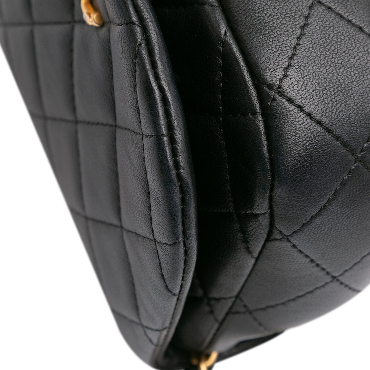 Chanel Mini Quilted Calfskin Coco Mail Clutch with Chain Zwart