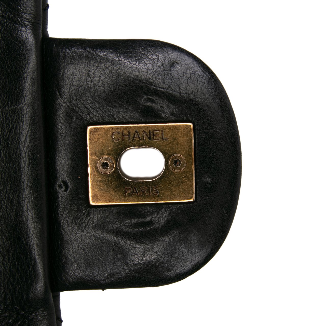 Chanel Quilted Calfskin CC Crown Flap Zwart