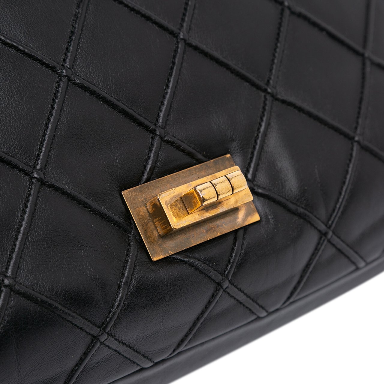 Chanel Large Reissue 2.55 Diamond Debossed Calfskin Cosmos Flap Zwart