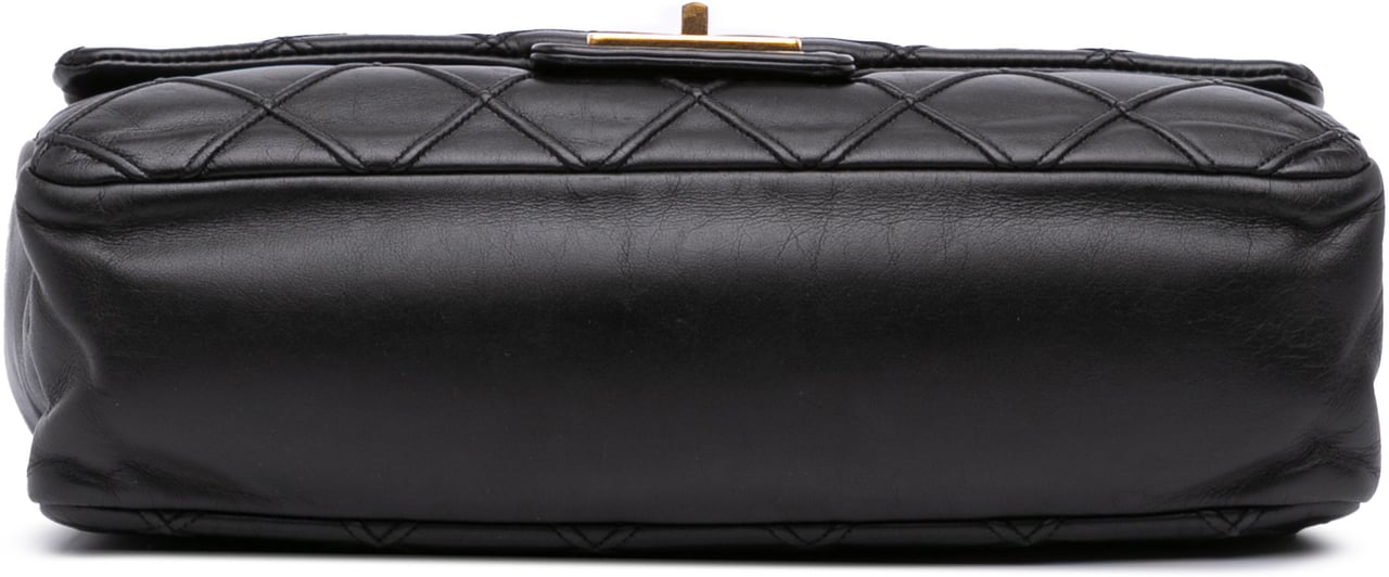 Chanel Large Reissue 2.55 Diamond Debossed Calfskin Cosmos Flap Zwart