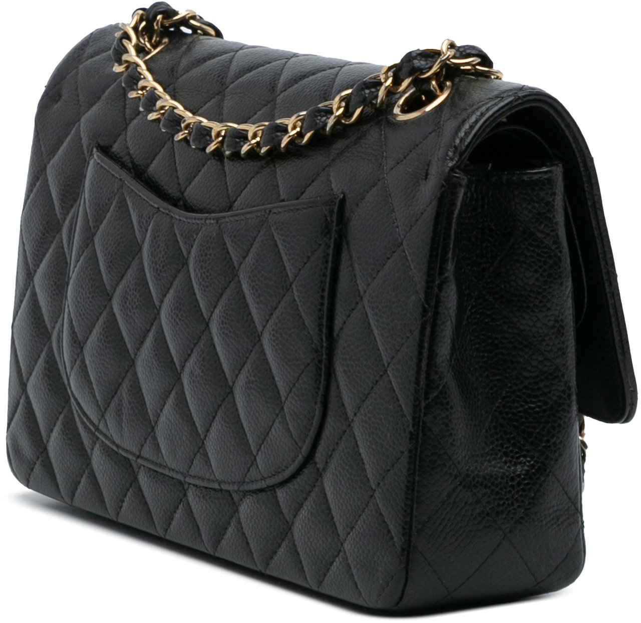 Chanel Medium Classic Caviar Double Flap Zwart