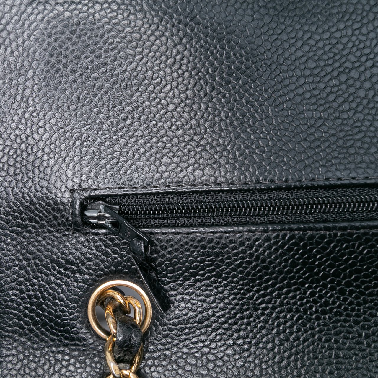 Chanel Medium Classic Caviar Double Flap Zwart