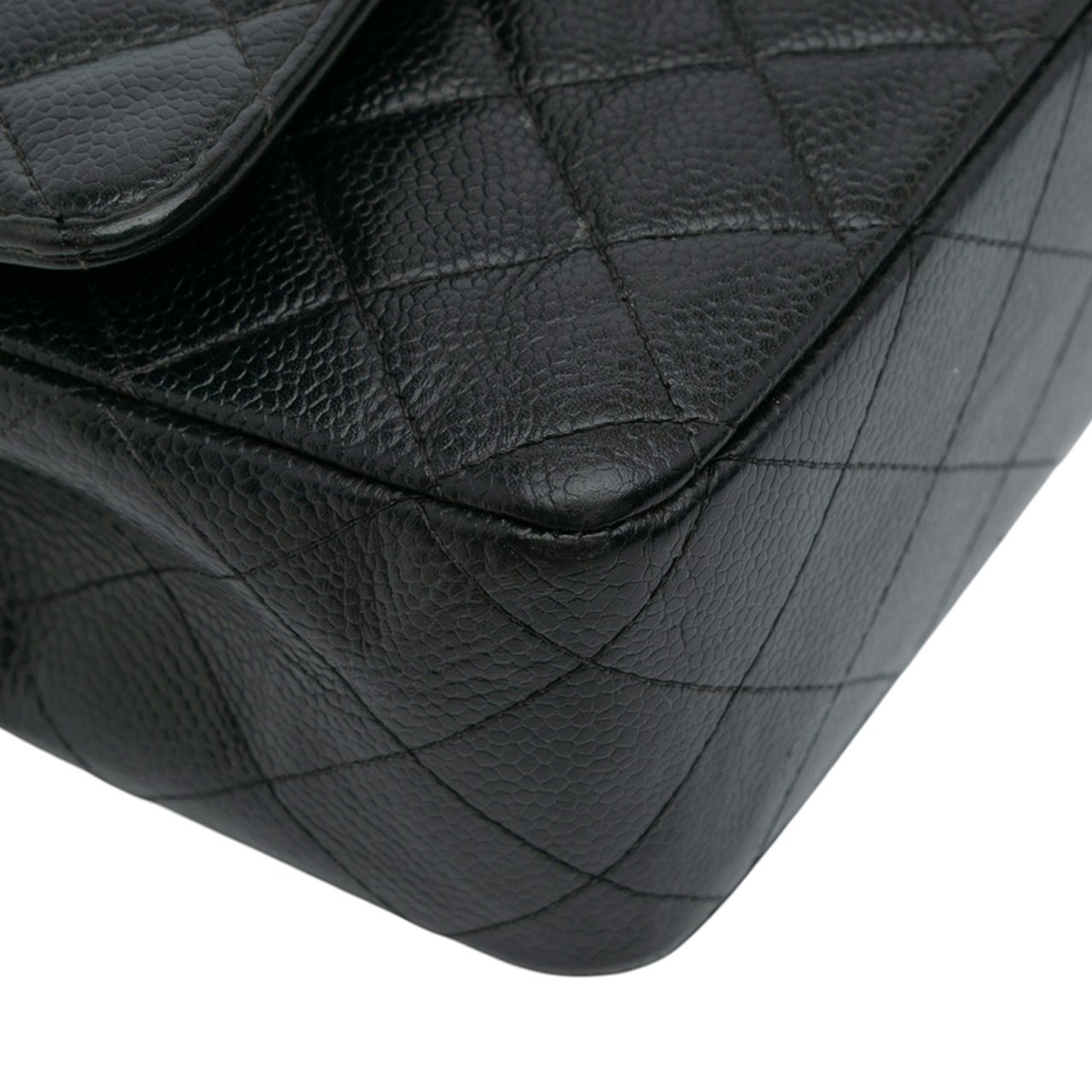 Chanel Medium Classic Caviar Double Flap Zwart