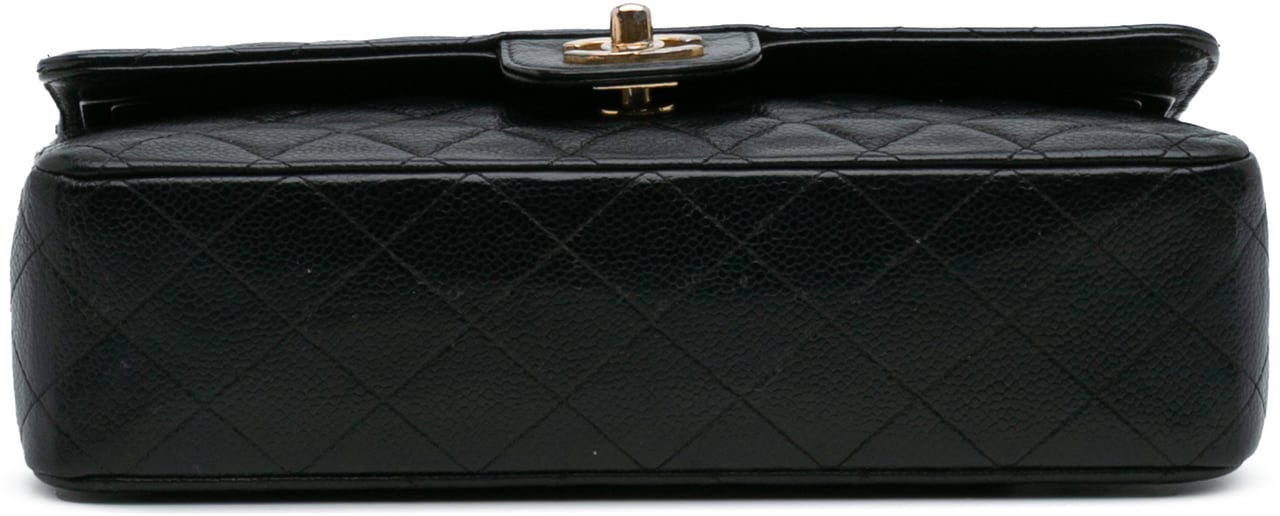 Chanel Medium Classic Caviar Double Flap Zwart
