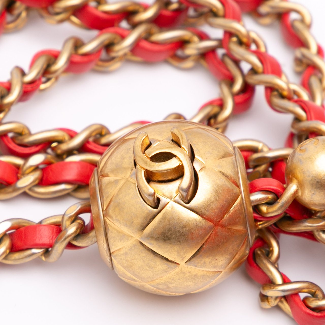 Chanel Mini Square Classic Lambskin Pearl Crush Single Flap Rood