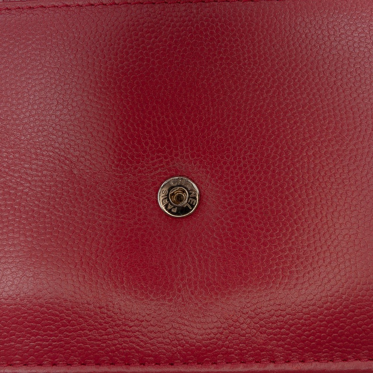 Chanel CC Caviar Sevruga Wallet On Chain Rood