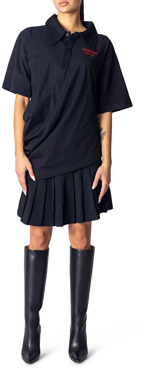 Charles Jeffrey Loverboy TOPSY TURVY JERSEY DRESS BLACK Zwart