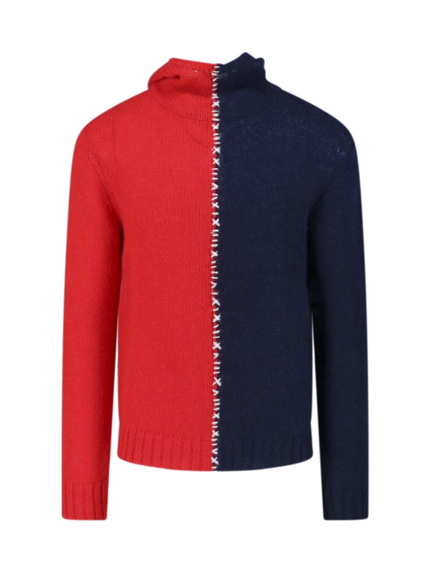 Charles Jeffrey Loverboy Classic Knit Sweater In Vibrant Red Divers