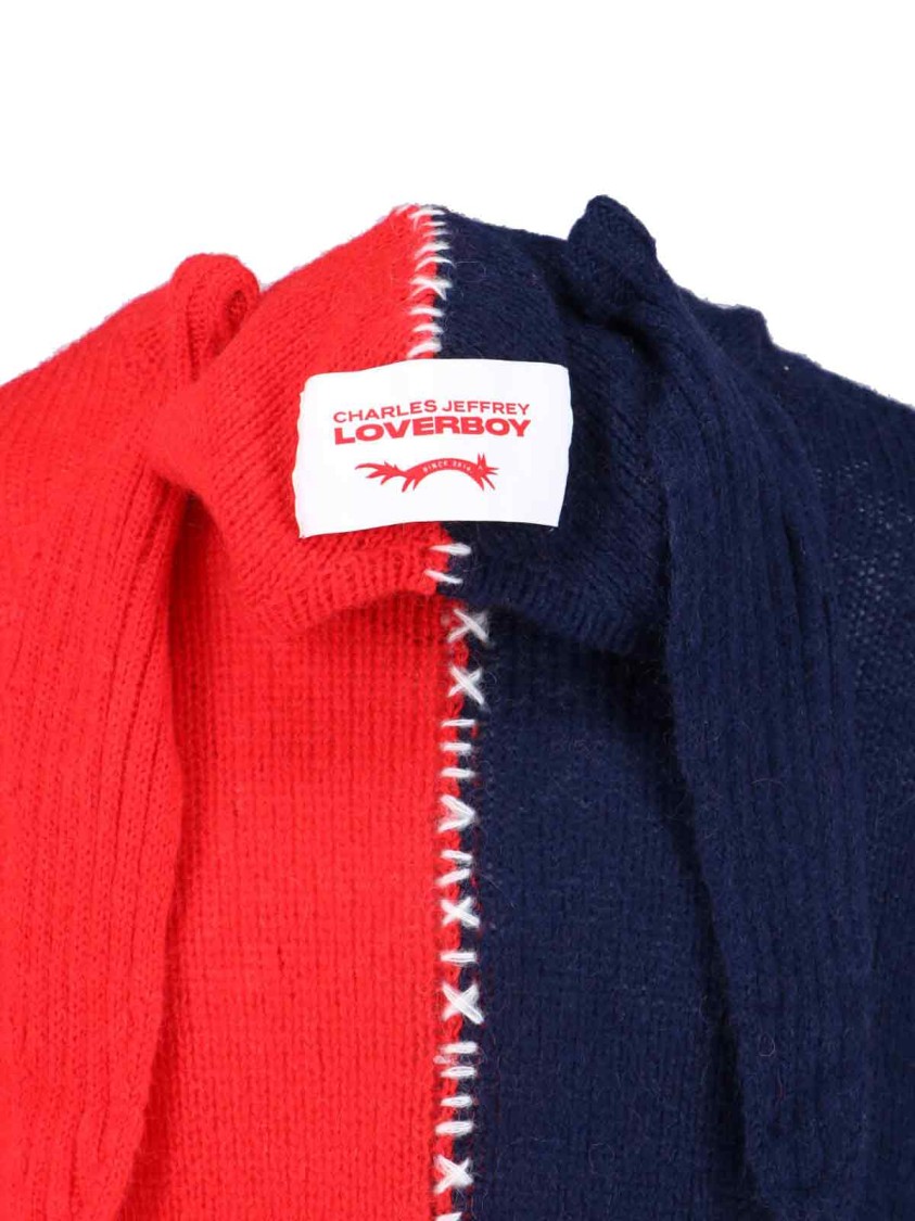 Charles Jeffrey Loverboy Classic Knit Sweater In Vibrant Red Divers
