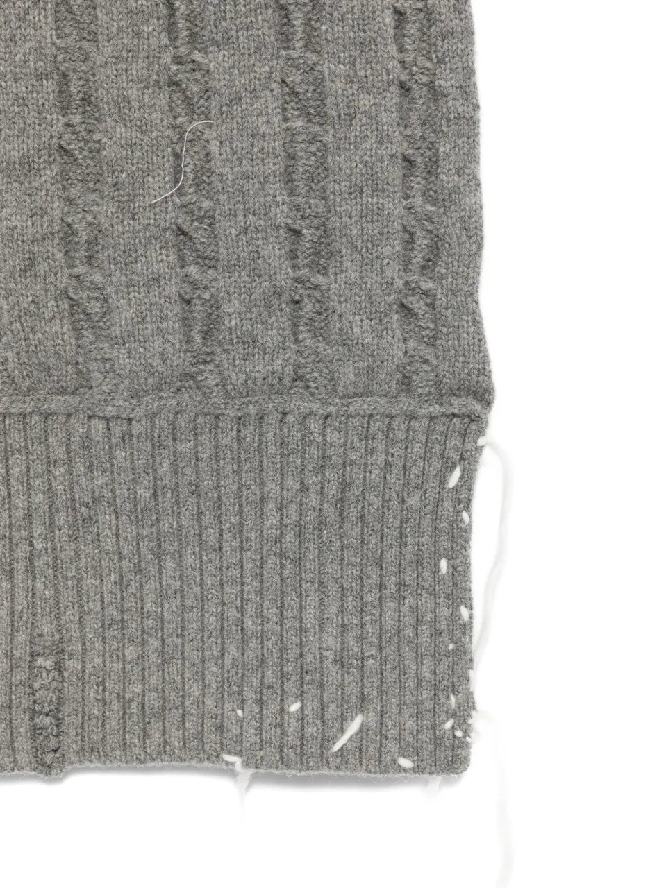 Charles Jeffrey Loverboy CABLE KNIT SCARF GREY Grijs