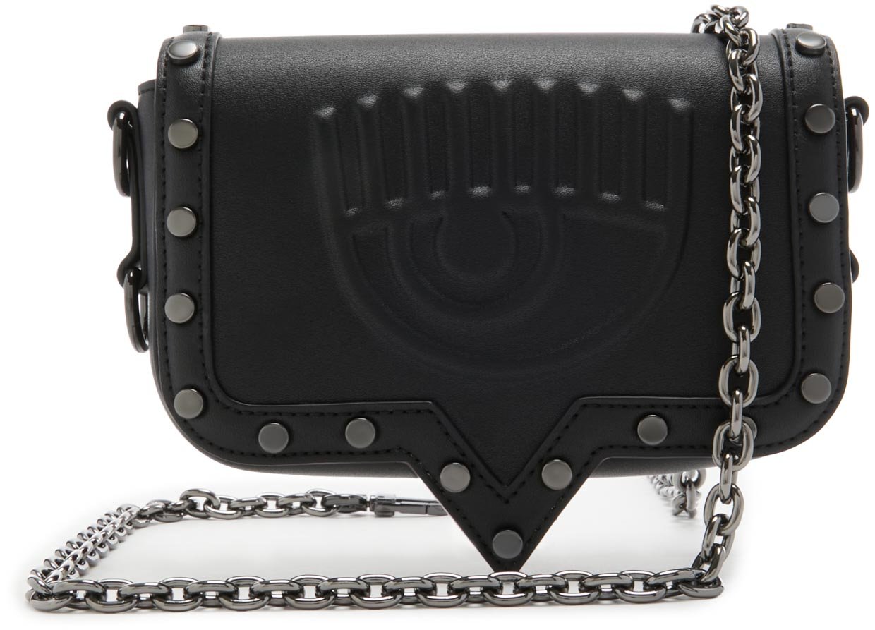Chiara Ferragni Eyelike Kunstleer Crossbody Tas Zwart