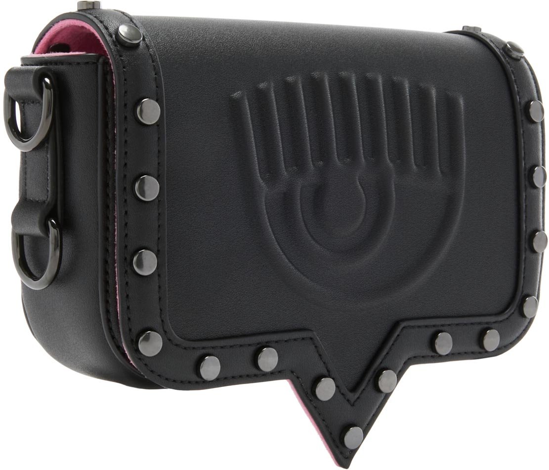 Chiara Ferragni Eyelike Kunstleer Crossbody Tas Zwart