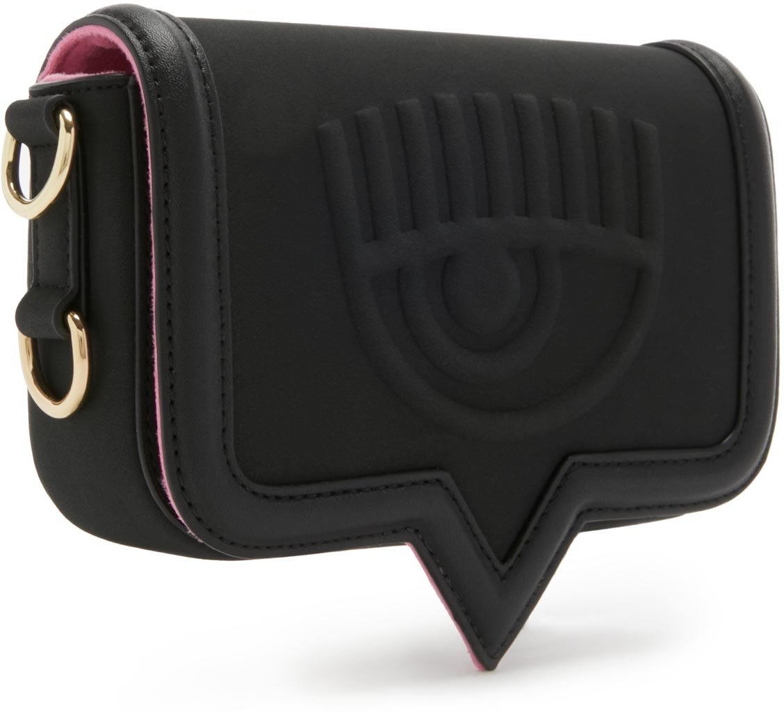 Chiara Ferragni Eyelike Kunstleer Crossbody Tas Zwart