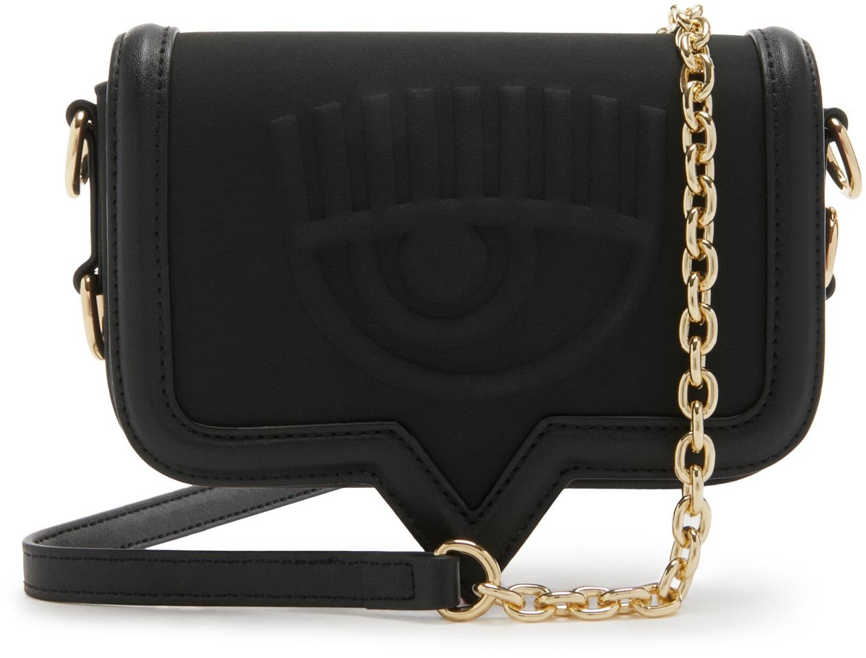 Chiara Ferragni Eyelike Kunstleer Crossbody Tas Zwart