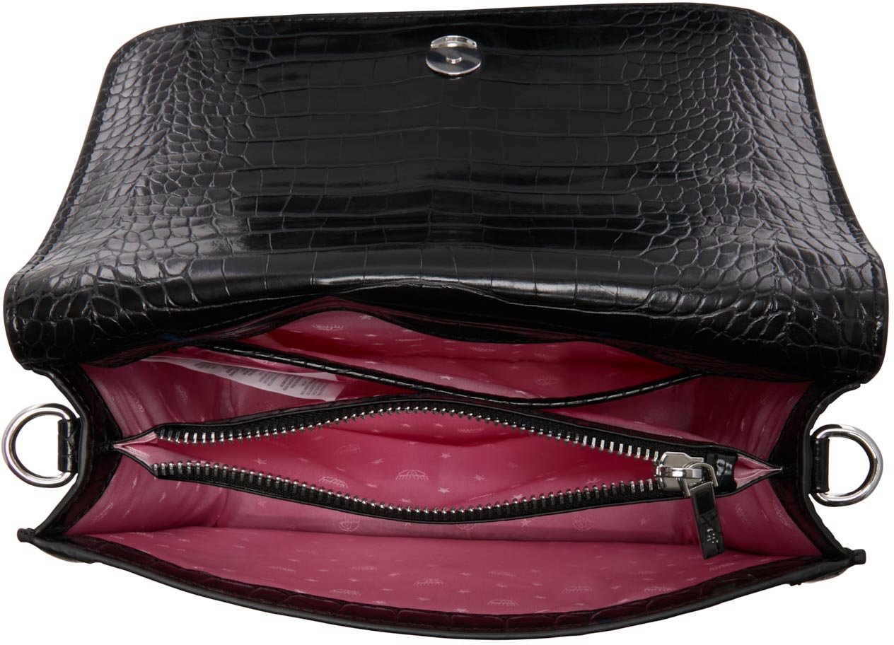 Chiara Ferragni Eyelike Kunstleer Crossbody Tas Zwart