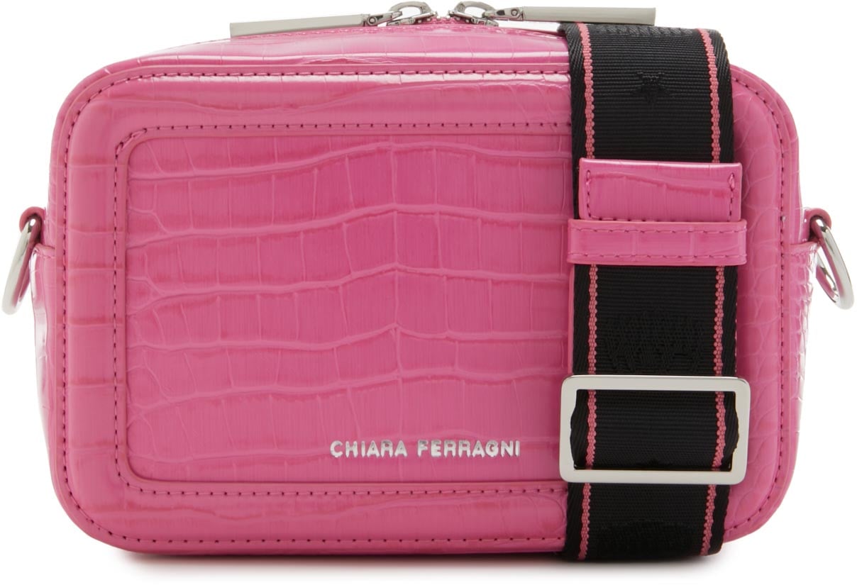 Chiara Ferragni Eyelike Kunstleer Crossbody Tas Roze