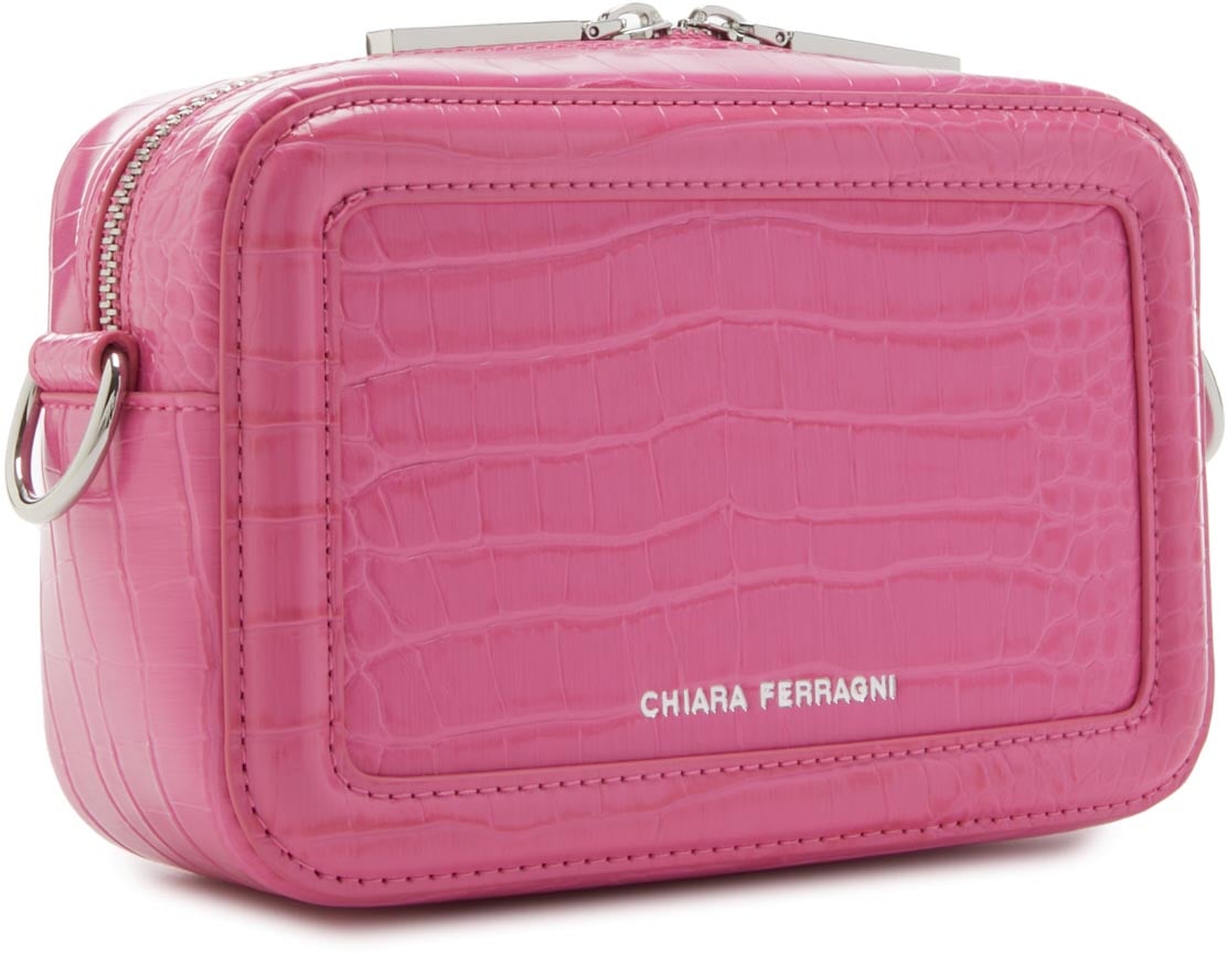 Chiara Ferragni Eyelike Kunstleer Crossbody Tas Roze