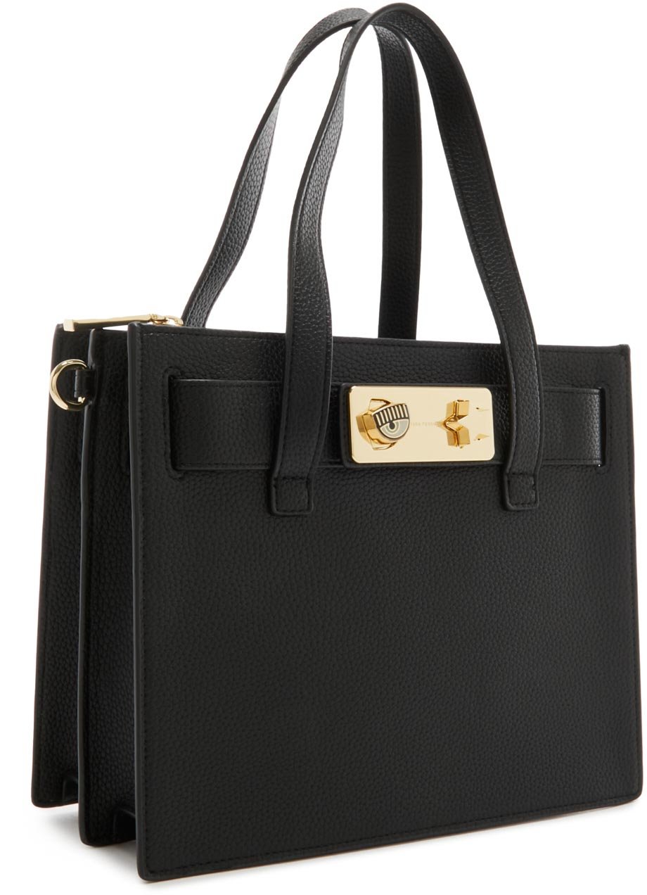 Chiara Ferragni Eye Star Kunstleer Handtas Zwart