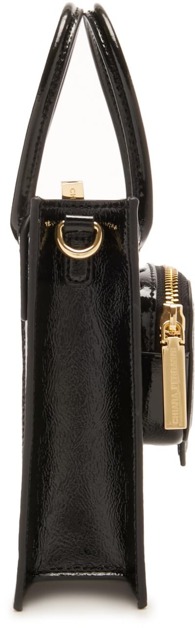 Chiara Ferragni Eyelike Kunstleer Crossbody Tas Zwart