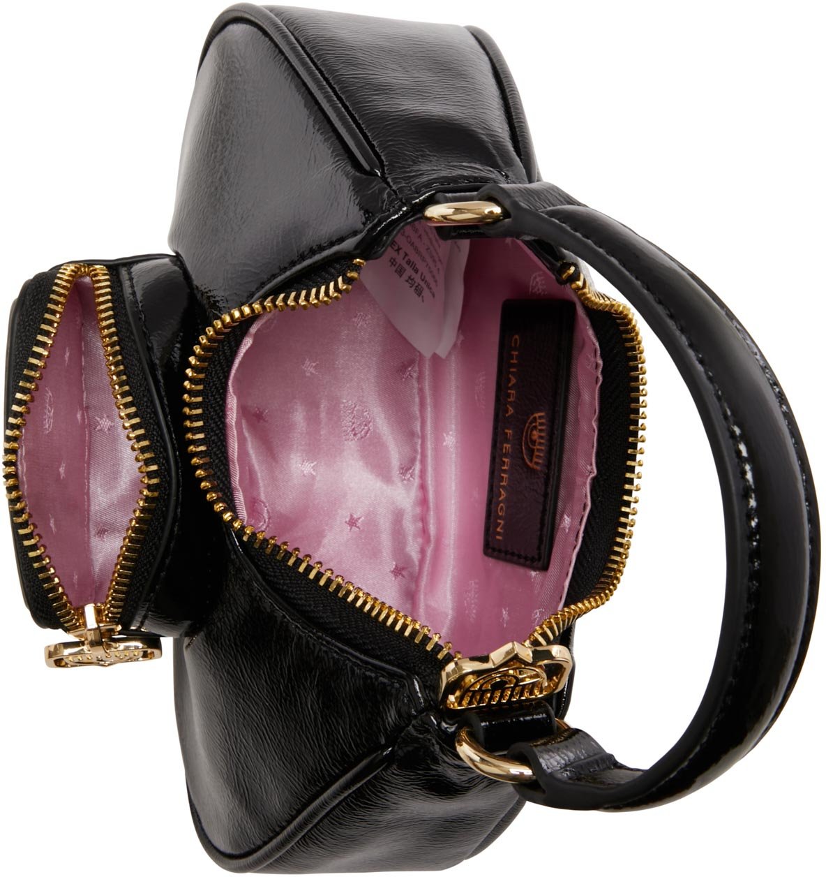 Chiara Ferragni Eyelike Kunstleer Crossbody Tas Zwart