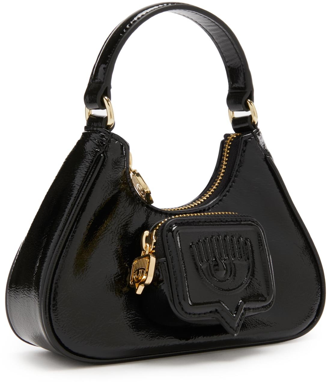 Chiara Ferragni Eyelike Kunstleer Crossbody Tas Zwart