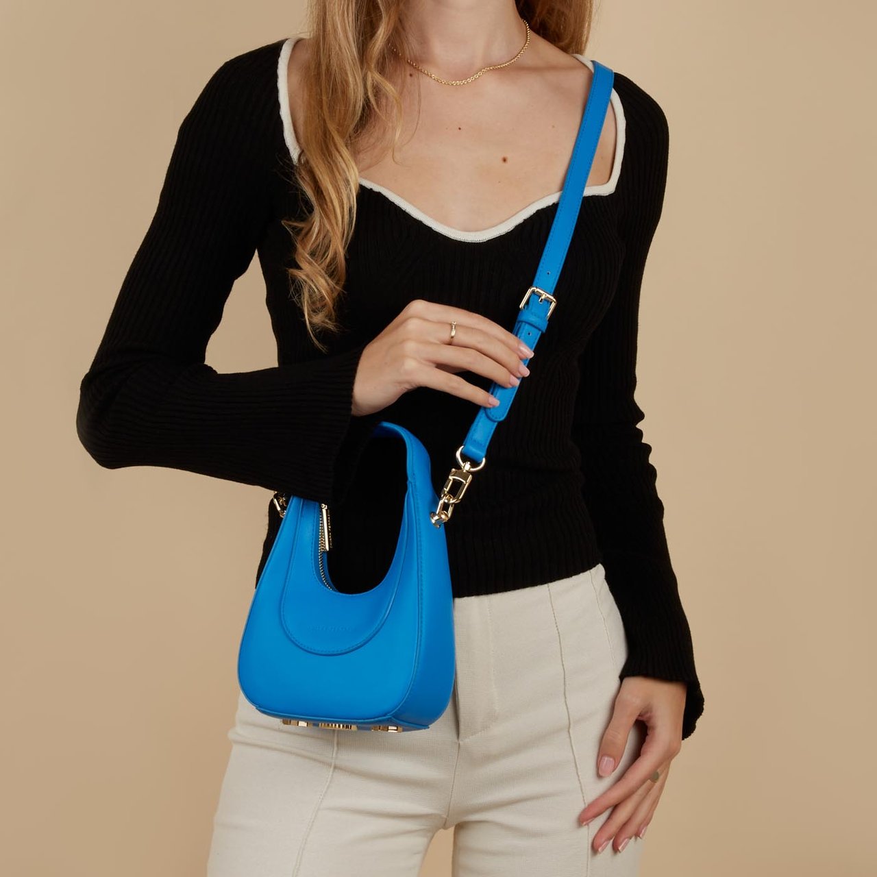 Chiara Ferragni Caia Kunstleer Crossbody Tas Blauw