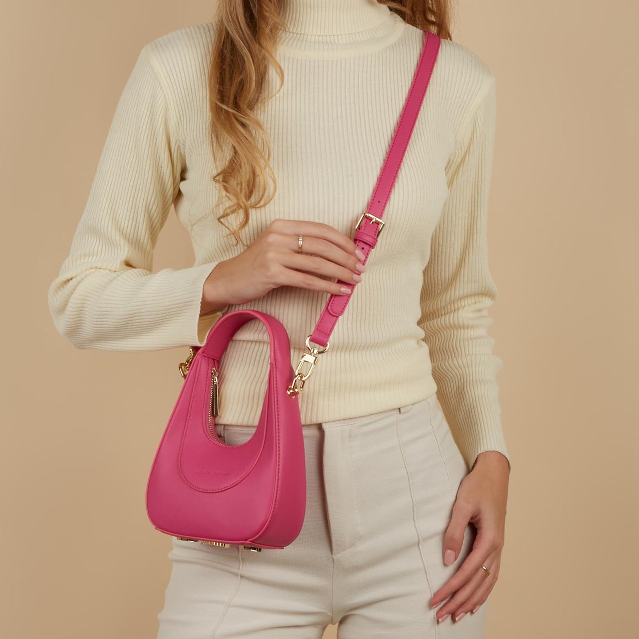 Chiara Ferragni Caia Kunstleer Crossbody Tas Roze