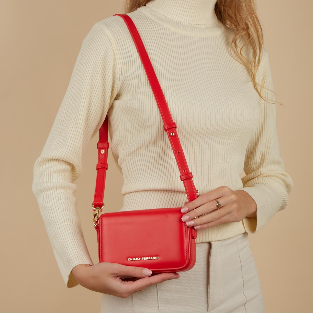 Chiara Ferragni Kunstleer Crossbody Tas Rood