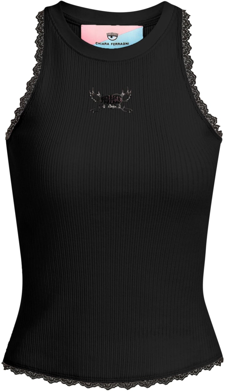 Chiara Ferragni T-Shirts And Polos Black Zwart