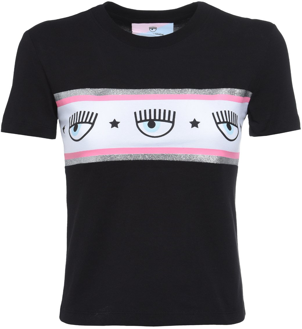 Chiara Ferragni T-Shirts And Polos Black Zwart