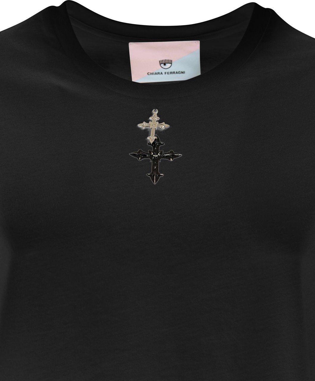 Chiara Ferragni T-Shirts And Polos Black Zwart