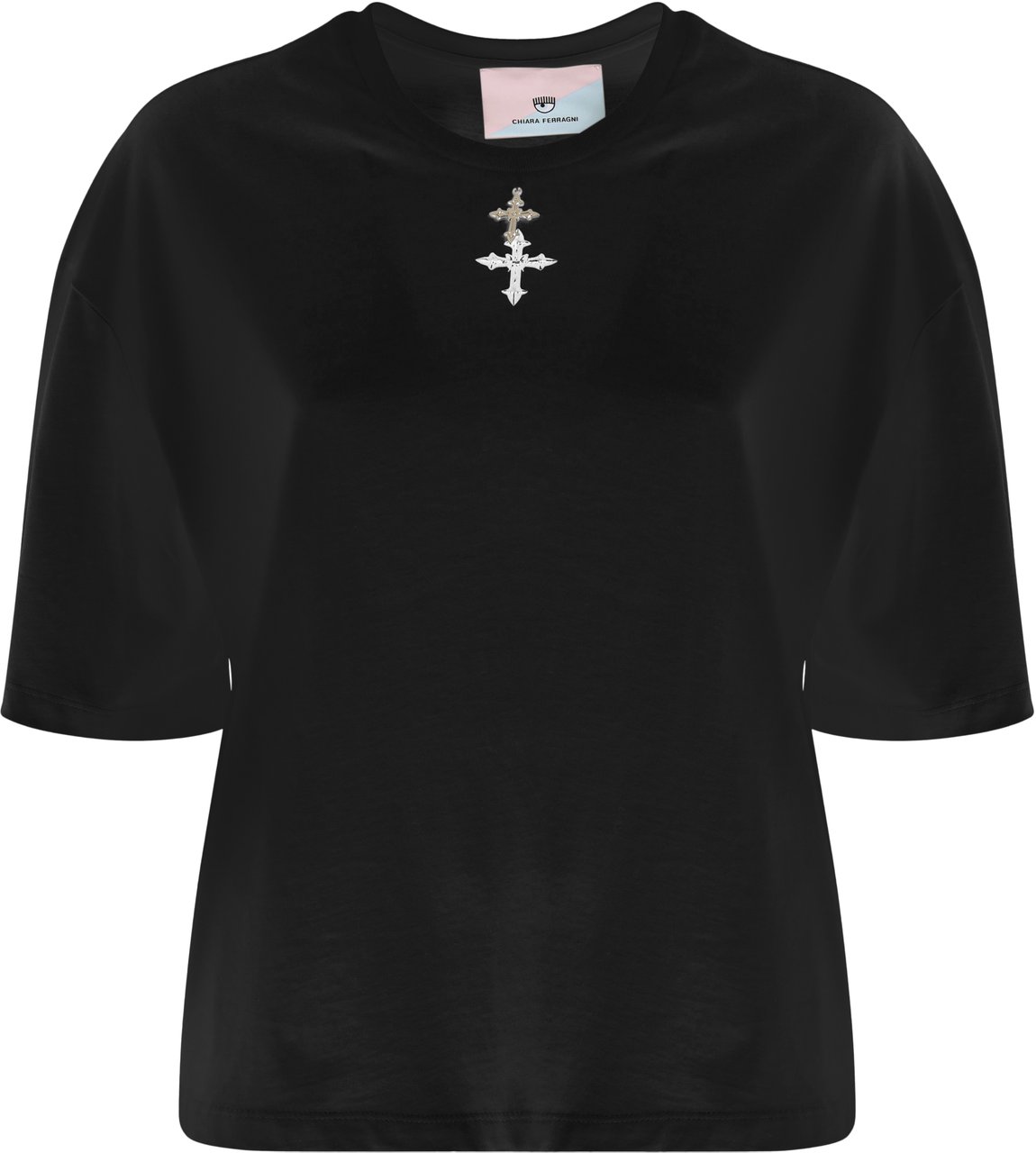 Chiara Ferragni T-Shirts And Polos Black Zwart