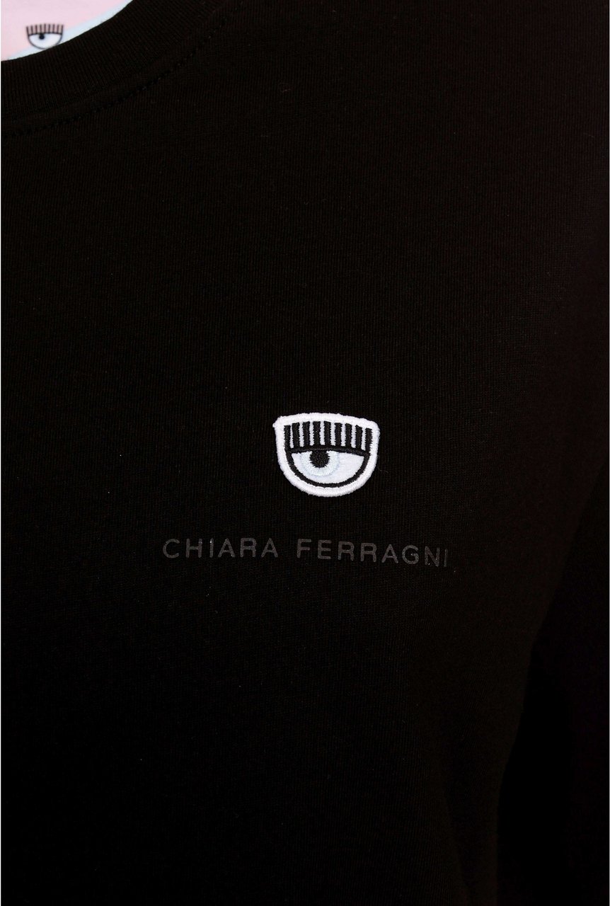 Chiara Ferragni T-Shirts And Polos Black Zwart