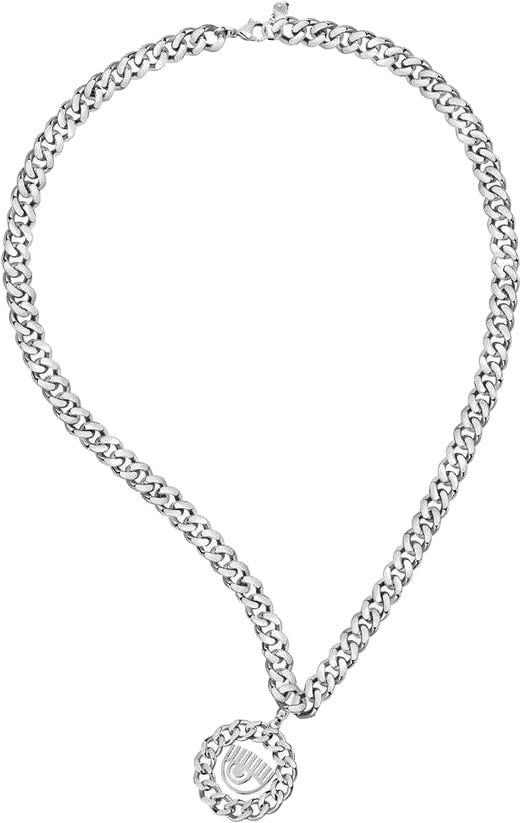 Chiara Ferragni Gray Stainless Steel Necklace Grijs