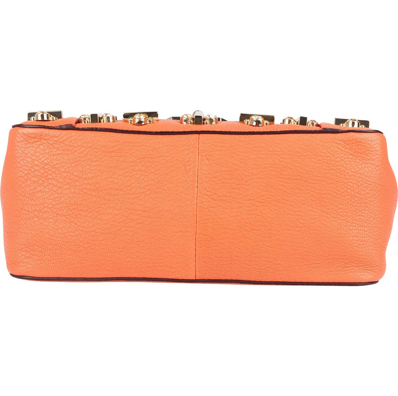 Chloé Chloé Embellished Leather Porte Epaule Swarovski Shoulder Crossbody Bag Oranje