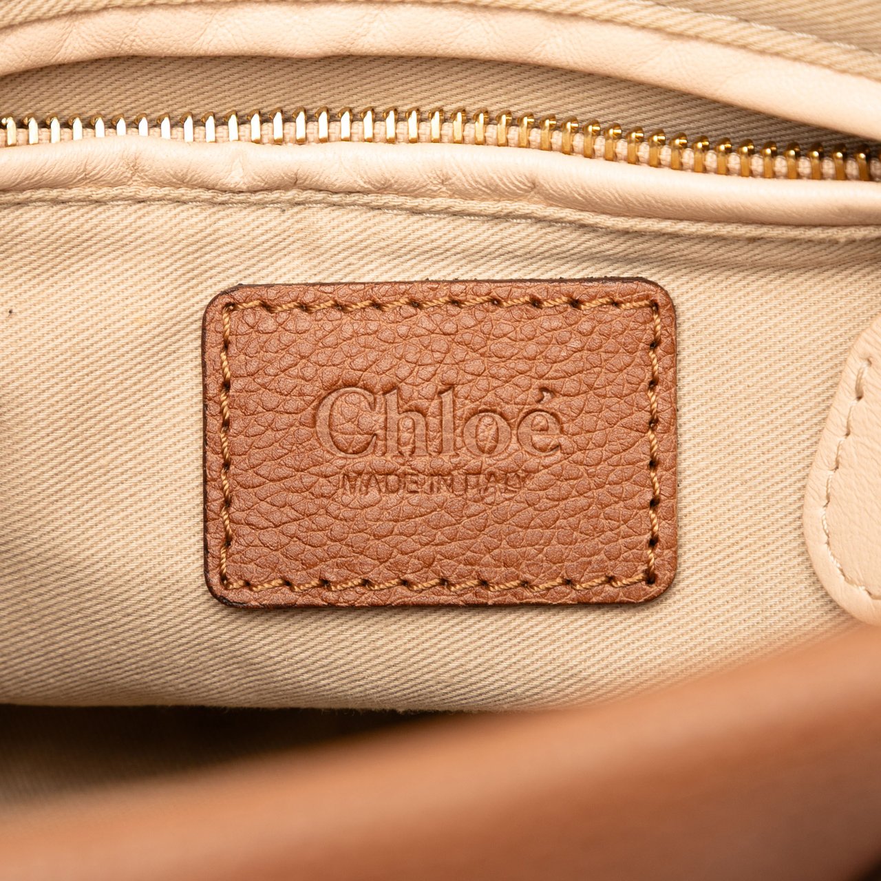 Chloé Small Pebbled Calfskin Paraty Satchel Bruin