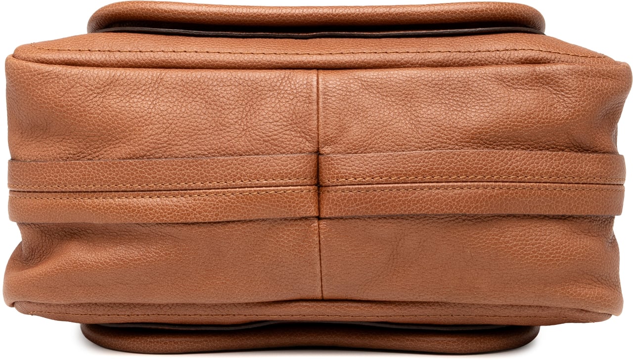 Chloé Small Pebbled Calfskin Paraty Satchel Bruin