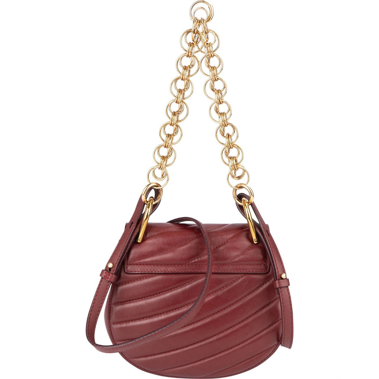 Chloé Quilted Leather Drew Bijou Mini Crossbody Bag Rood